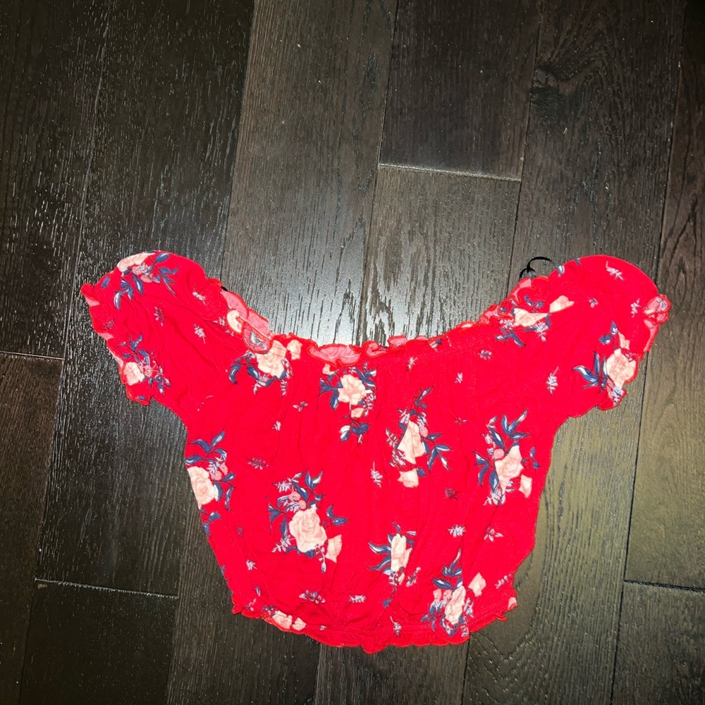 Red crop top